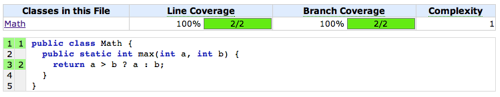 Example 5 - 100% Line Coverage. 100% Branch Coverage.