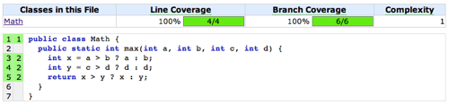 Example 6 - 100% Line Coverage. 100% Branch Coverage.